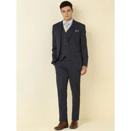 Allen Solly Men Textured Three Piece Suit-picture-21