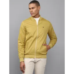 allen solly Men Yellow Solid Full Sleeves Casual Jacket-picture-10