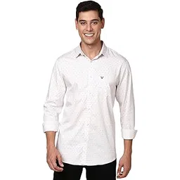 allen solly Men's 100% Cotton Slim Fit Printed Full Sleeve Formal Shirt-picture-38