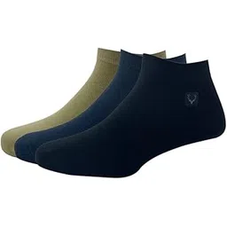 allen solly Men'S Cotton Ankle Length Socks (Pack Of 3) - Black, Beige, Navy-picture-21