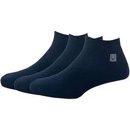 allen solly Men'S Cotton Ankle Length Socks (Pack Of 3) - Navy-picture-27