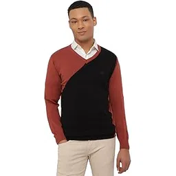 allen solly Men's Cotton Casual V Neck Sweater-picture-17