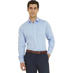 allen solly Men's Cotton Classic Fit Solid Textured Formal Shirt-picture-16