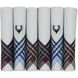 allen solly Men's Cotton Color Border Handkerchief (Pack of 6) - Maroon, Brown, Blue-picture-10