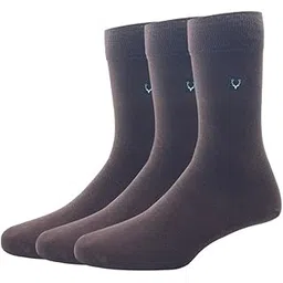 allen solly Men'S Cotton Full Length Socks (Pack Of 3) - Brown-picture-29