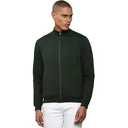 Allen Solly Men's Cotton High Neck Casual Zipper Sweatshirt-picture-36