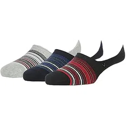 allen solly Men'S Cotton No Show Socks (Pack Of 3) - Light Grey Melange, Navy, Black-picture-33