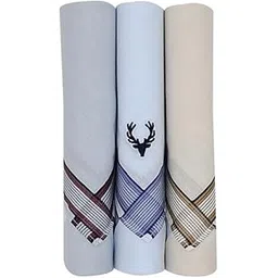 allen solly Men's Cotton Pastel Handkerchief (Pack of 3) - Maroon, Blue, Beige-picture-14