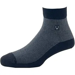 allen solly Men'S Cotton Quarter Length Socks (1 Pair) - Black-picture-27