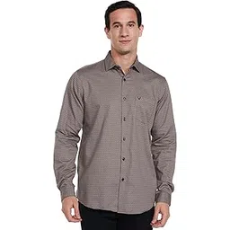allen solly Men's Regular Fit Ditsy Print Casual Shirt-picture-18