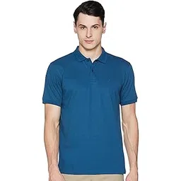 allen solly Men's Regular Fit Solid Popcorn Textured Polo-picture-28