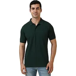 allen solly Men's Regular Fit Solid Popcorn Textured Polo-picture-27