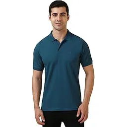 allen solly Men's Regular Fit Solid Popcorn Textured Polo-picture-37