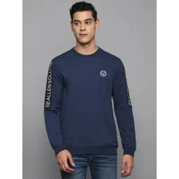 Allen Solly Navy Blue Cotton Regular Fit Printed Sweatshirts-picture-32