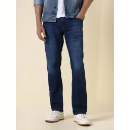 Allen Solly Navy Blue Cotton Regular Fit Solid Jeans-picture-43