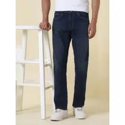 Allen Solly Navy Blue Cotton Regular Fit Solid Jeans-picture-44