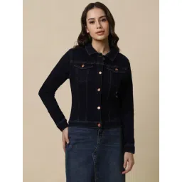 Allen Solly Navy Cotton Jacket-picture-15