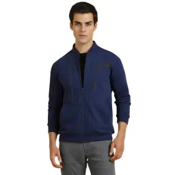 Allen Solly Navy Cotton Regular Fit Logo Printed Sweatshirt-picture-30