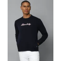 Allen Solly Navy Cotton Regular Fit Printed SweatShirt-picture-24
