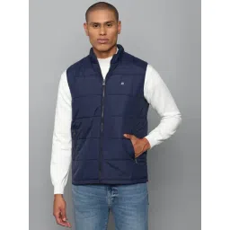 Allen Solly Navy Cotton Regular Fit Quilted Jackets-picture-43
