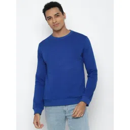 Allen Solly Navy Cotton Regular Fit SweatShirt-picture-11