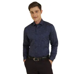 Allen Solly Navy Cotton Slim fit Floral Shirt-picture-32