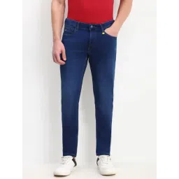 Allen Solly Navy Cotton Slim Fit Jeans-picture-13