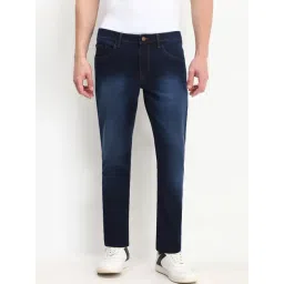 Allen Solly Navy Cotton Slim Fit Jeans-picture-10