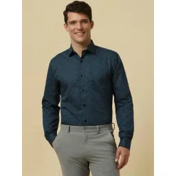 Allen Solly Navy Cotton Slim Fit Printed Shirt-picture-39