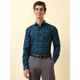 Allen Solly Navy Cotton Slim Fit Printed Shirt-picture-35