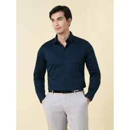 Allen Solly Navy Cotton Slim Fit Printed Shirt-picture-36