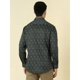 Allen Solly Navy Cotton Slim Fit Printed Shirt image 2