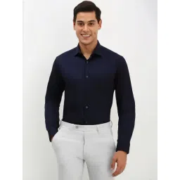 Allen Solly Navy Cotton Slim Fit Shirt-picture-21