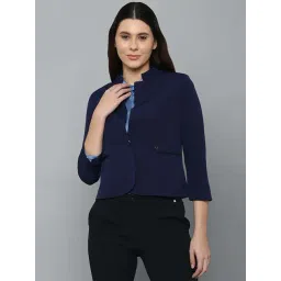 Allen Solly Navy Regular Fit Blazer-picture-45