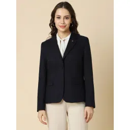 Allen Solly Navy Regular Fit Blazer-image-39