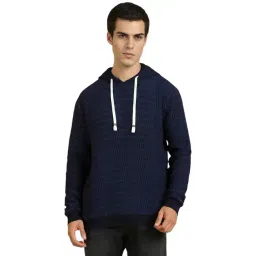 Allen Solly Navy Regular Fit Hooded Sweatshirt-picture-39
