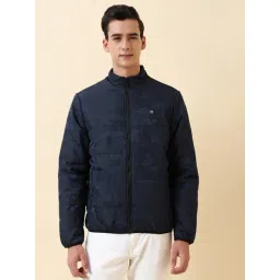 Allen Solly Navy Regular Fit Printed Jacket-picture-43