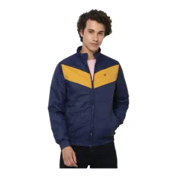 Allen Solly Navy Regular Fit Quilted Jacket-picture-25