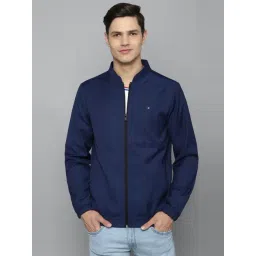 Allen Solly Navy Regular Fit Self Pattern Jacket-image-24