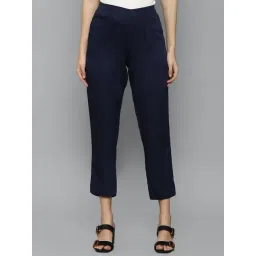 Allen Solly Navy Regular Fit Trousers-image-43