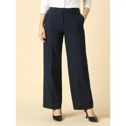 Allen Solly Navy Regular Fit Trousers-picture-24