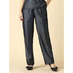 Allen Solly Navy Regular Fit Trousers-picture-42