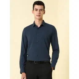 Allen Solly Navy Slim Fit Formal Shirt-picture-34
