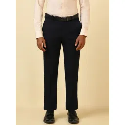 Allen Solly Navy Slim Fit Trousers-picture-31