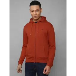 Allen Solly Orange Cotton Regular Fit Hooded Sweatshirt-picture-15