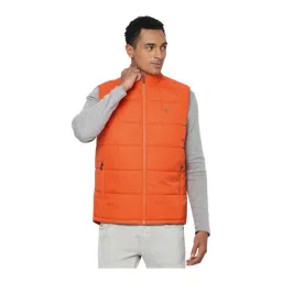 Allen Solly Orange Cotton Regular Fit Quilted Jacket-picture-33