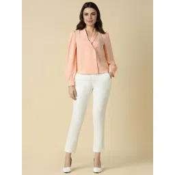 Allen Solly Peach Plain Top image 4