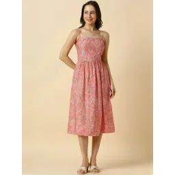 Allen Solly Peach Regular Fit Printed Dress-picture-46
