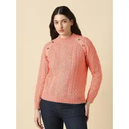 Allen Solly Peach Regular Fit Sweater-picture-32