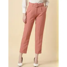 Allen Solly Peach Regular Fit Trousers-picture-13